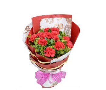 12 red carnations
