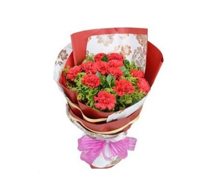 12 red carnations