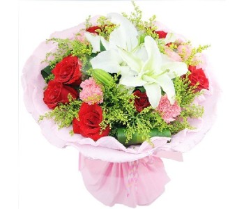 Rose and lilies