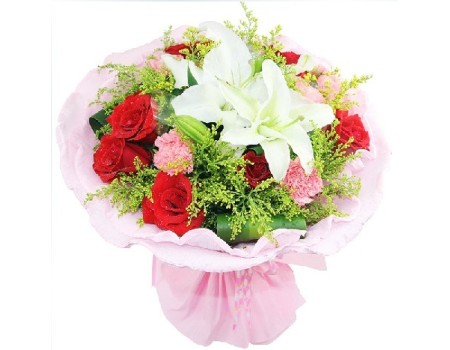 Rose and lilies