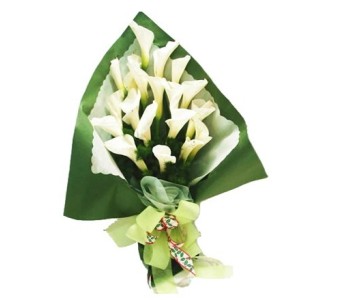 20 white callas