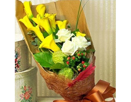 Calla with rose