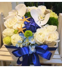 Flowers mixed in a box