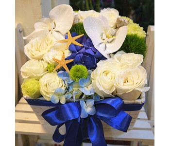 Flowers mixed in a box