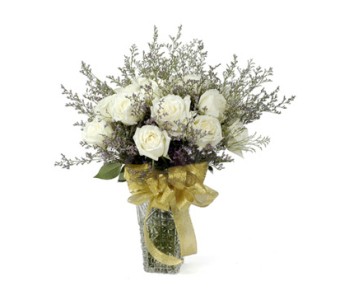White Roses in a Vase