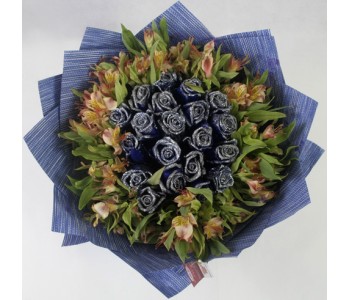 19 blue roses