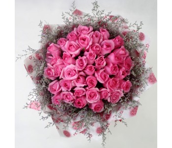 36 pink roses